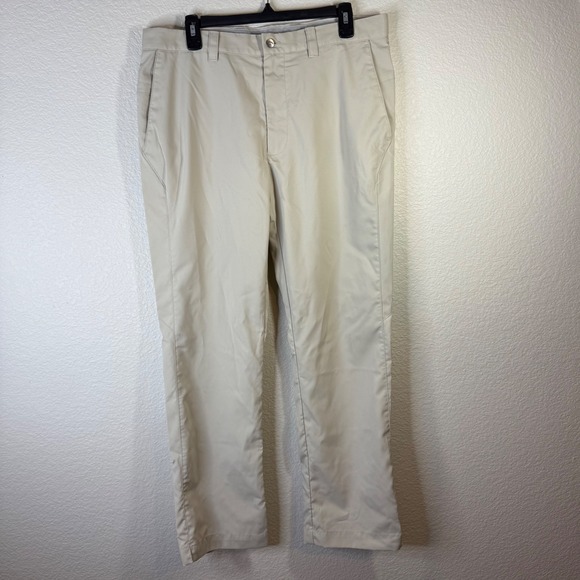 Callaway Mens Golf Pants 34x30 Beige Lightweight Stretch Performance Trousers - Picture 1 of 8